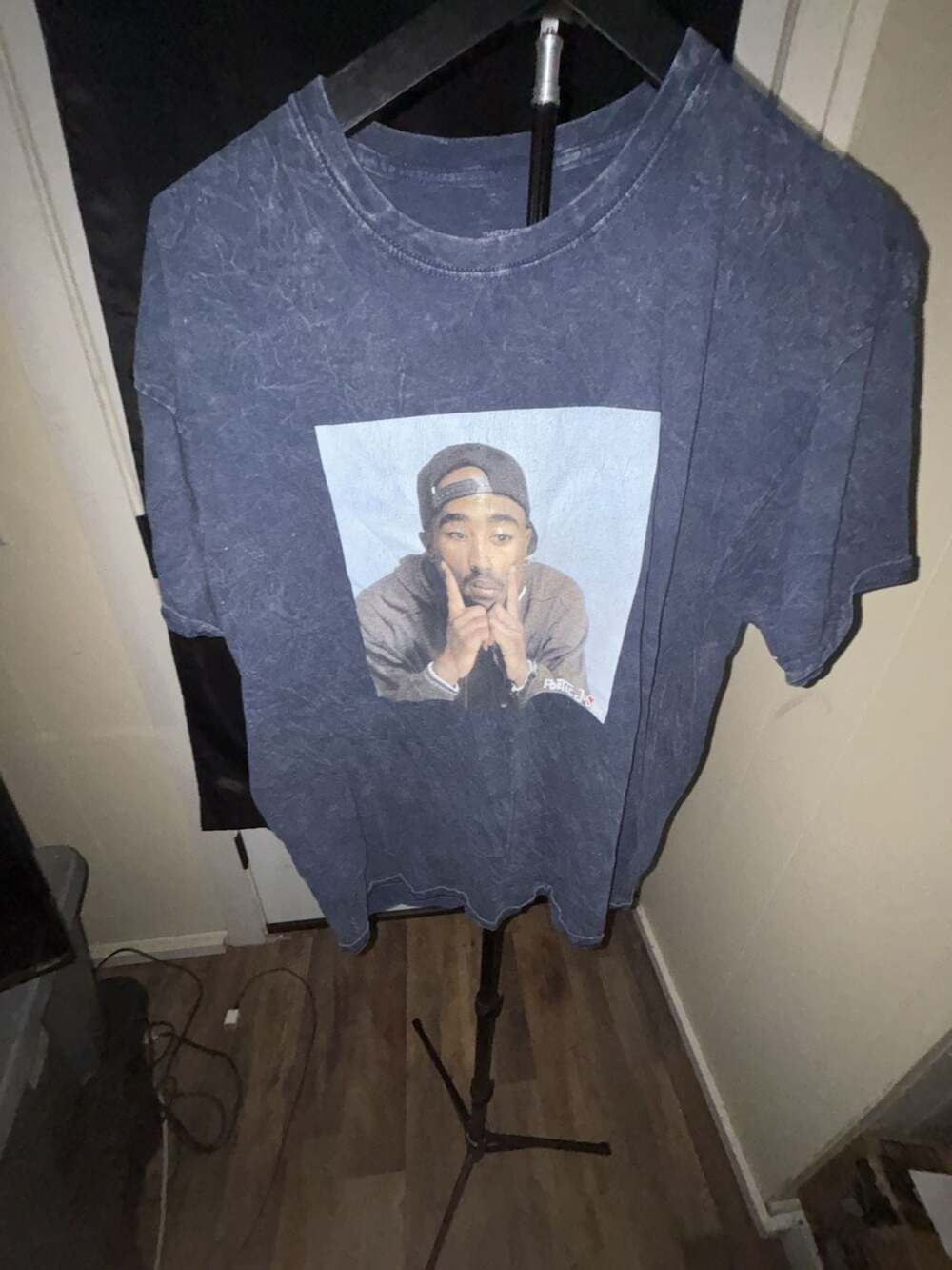 Thirty Single Poetic Justice Tupac Shakur Graphic Acid Wash T-Shirt Men's XL